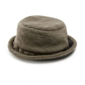 Sprigs Faux Fur Bucket Hat gray with Black Fleece Lining